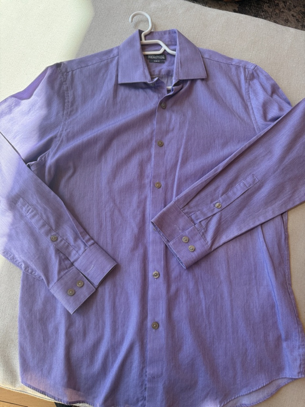 Kenneth Cole Men's Lavender Button-Front Dress Shirt
